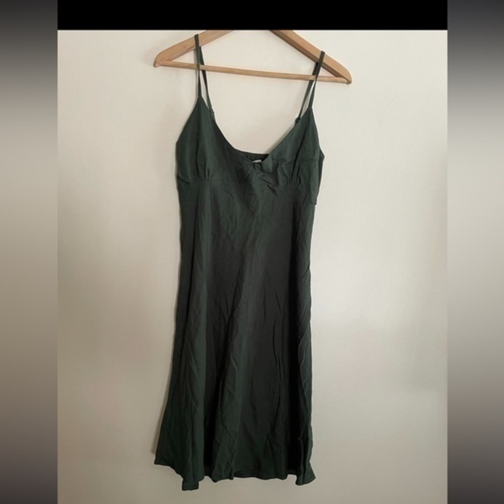All That Remains is Love Jean Dress S Forest Green
